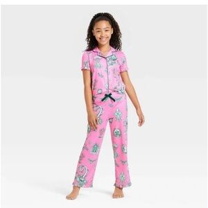 NWT Wicked x Katie Kime 2pc Short Sleeve Button-Down Shirt and Pants Pajama Set